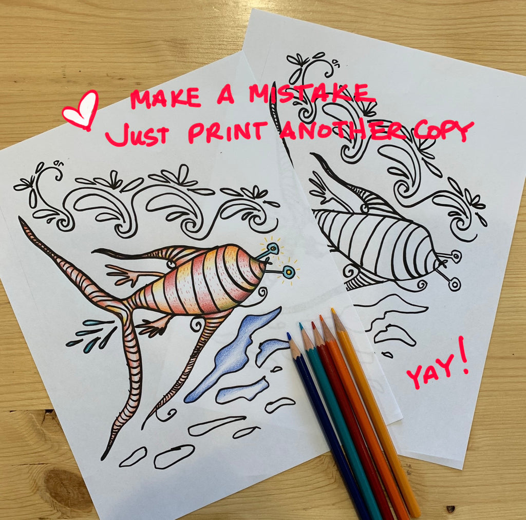 Color Oceans Ebook, Coloring Book PDF, Digital Download