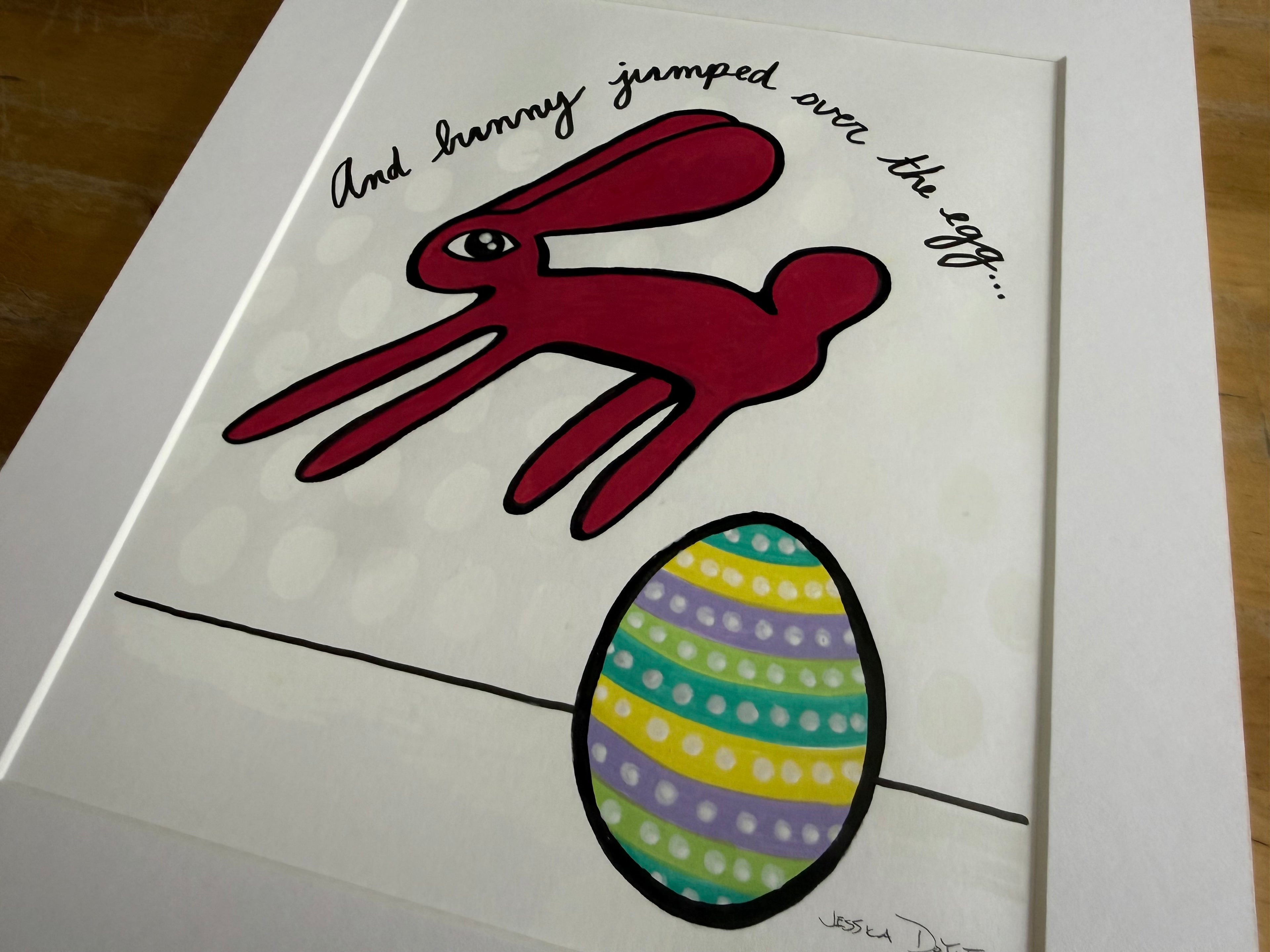 And bunny jumped over the egg