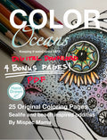 BONUS Pages, Color Oceans Ebook, PDF Coloring Pages, Digital Download