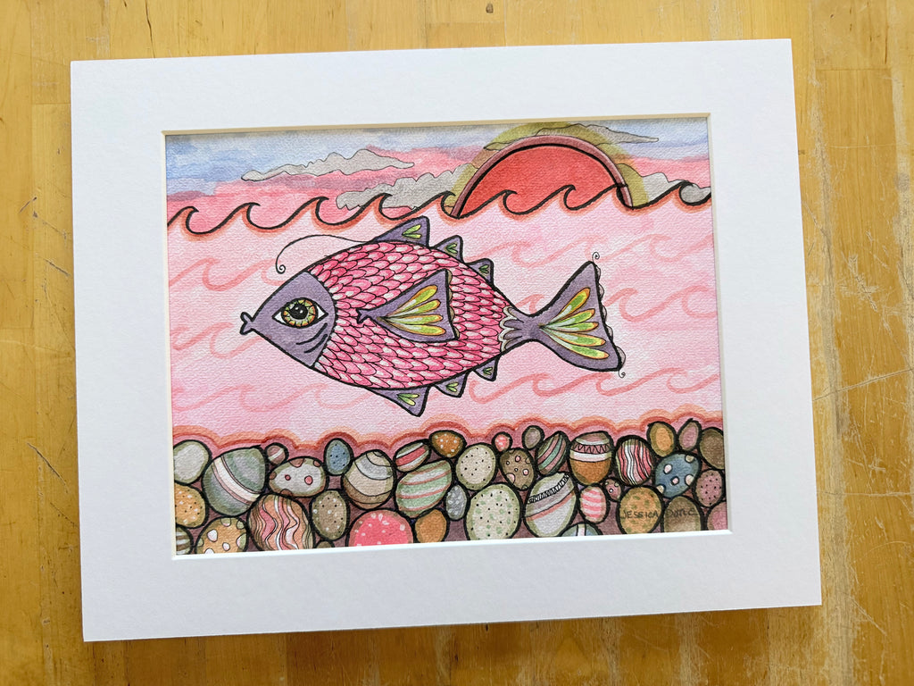 Mary the Fish Swims on Upstream