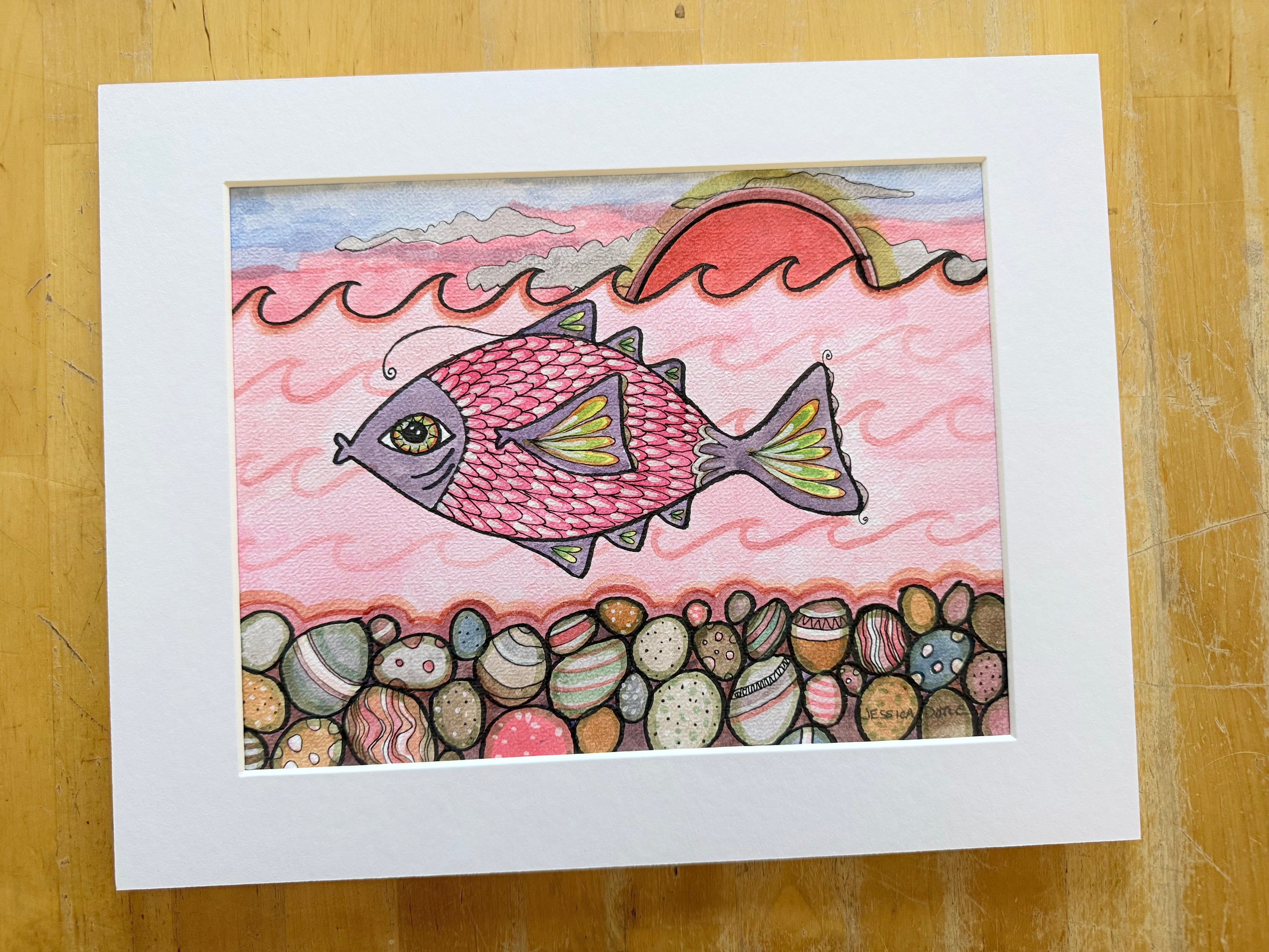Mary the Fish Swims on Upstream