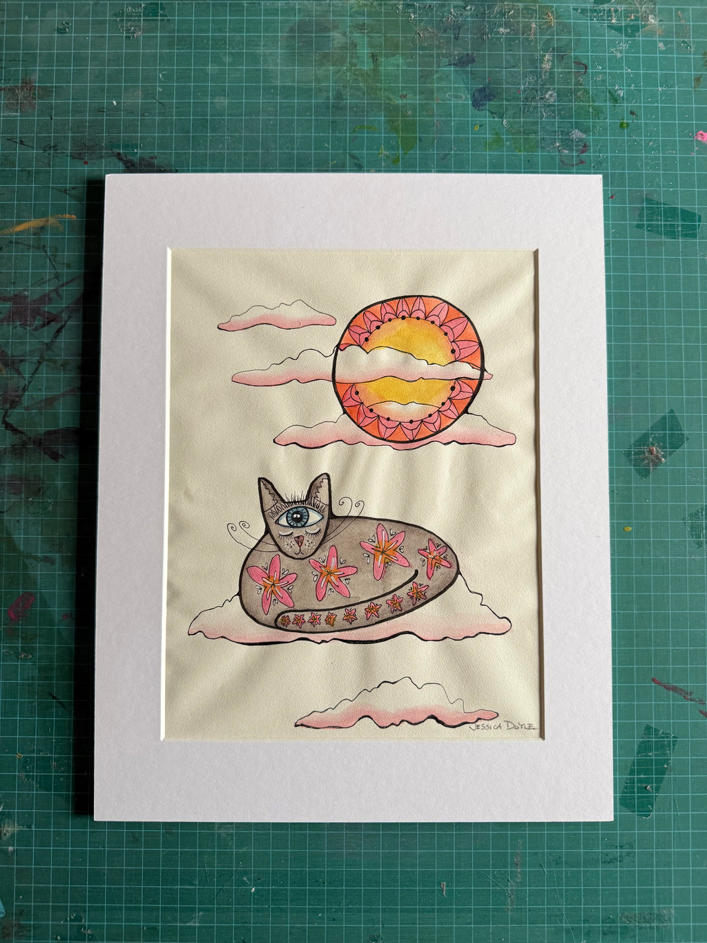 Cat Mysticism, Zen Kitty, Dreamscape at Dawn