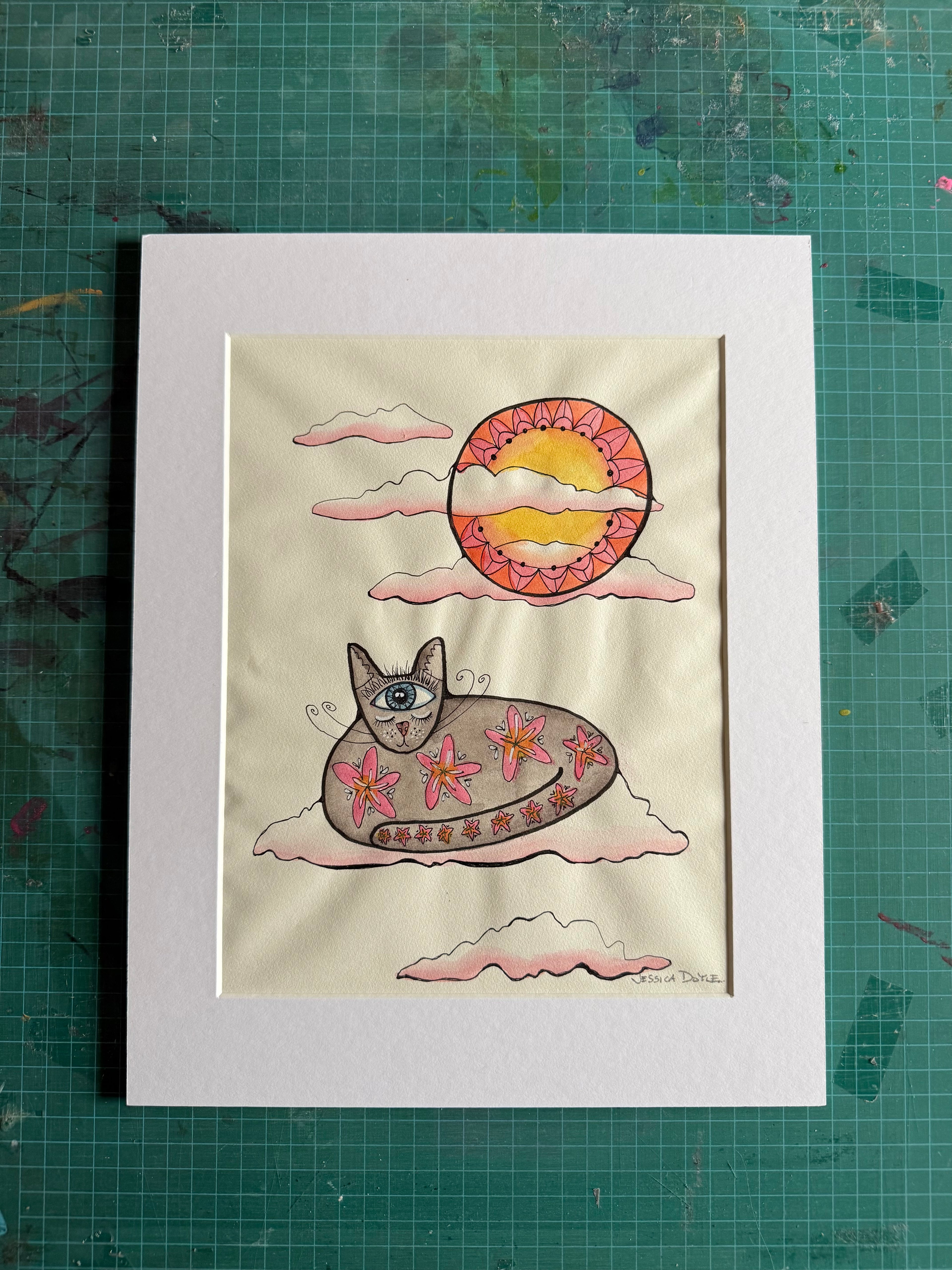 Cat Mysticism, Zen Kitty, Dreamscape at Dawn