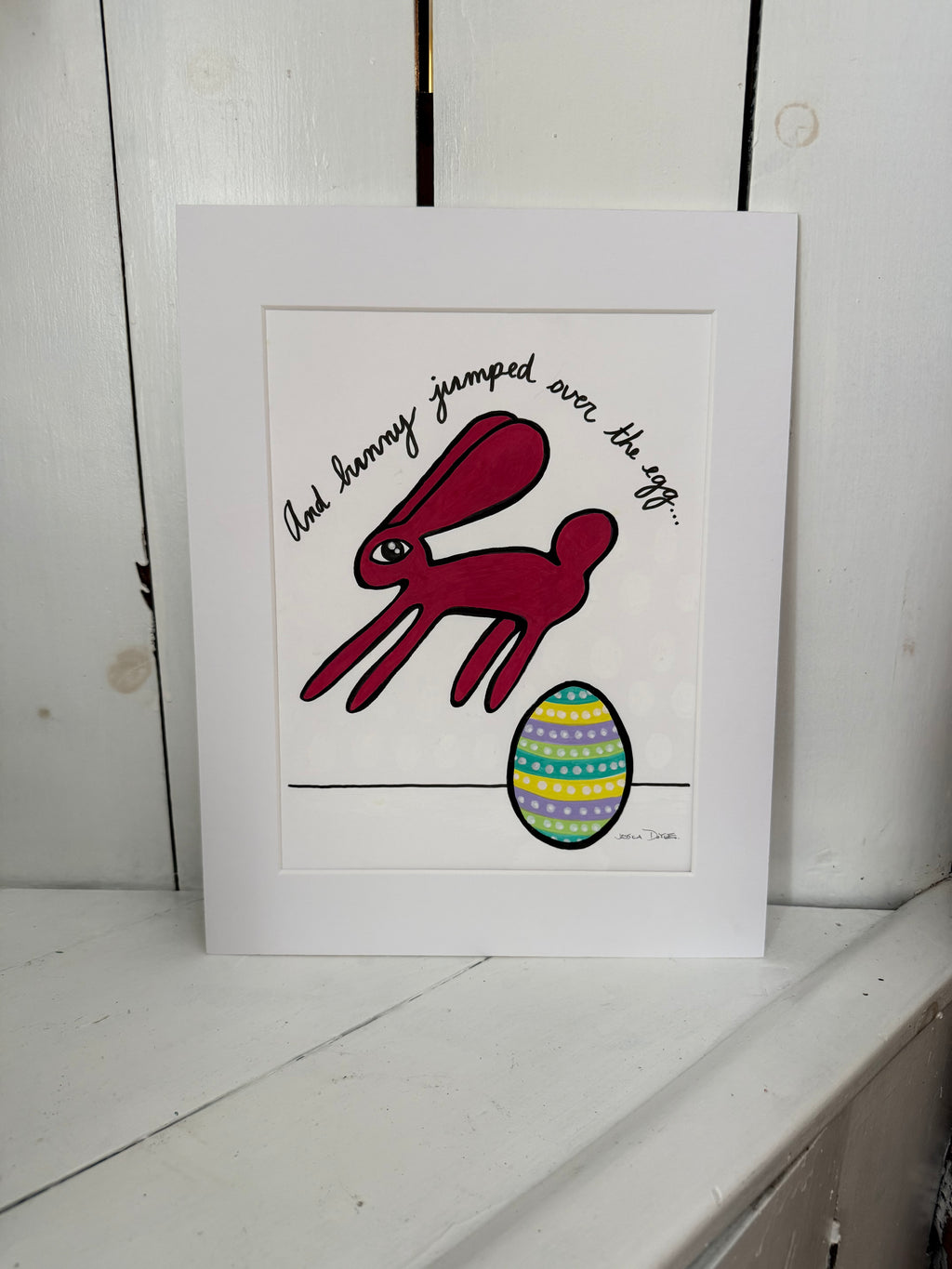 And bunny jumped over the egg