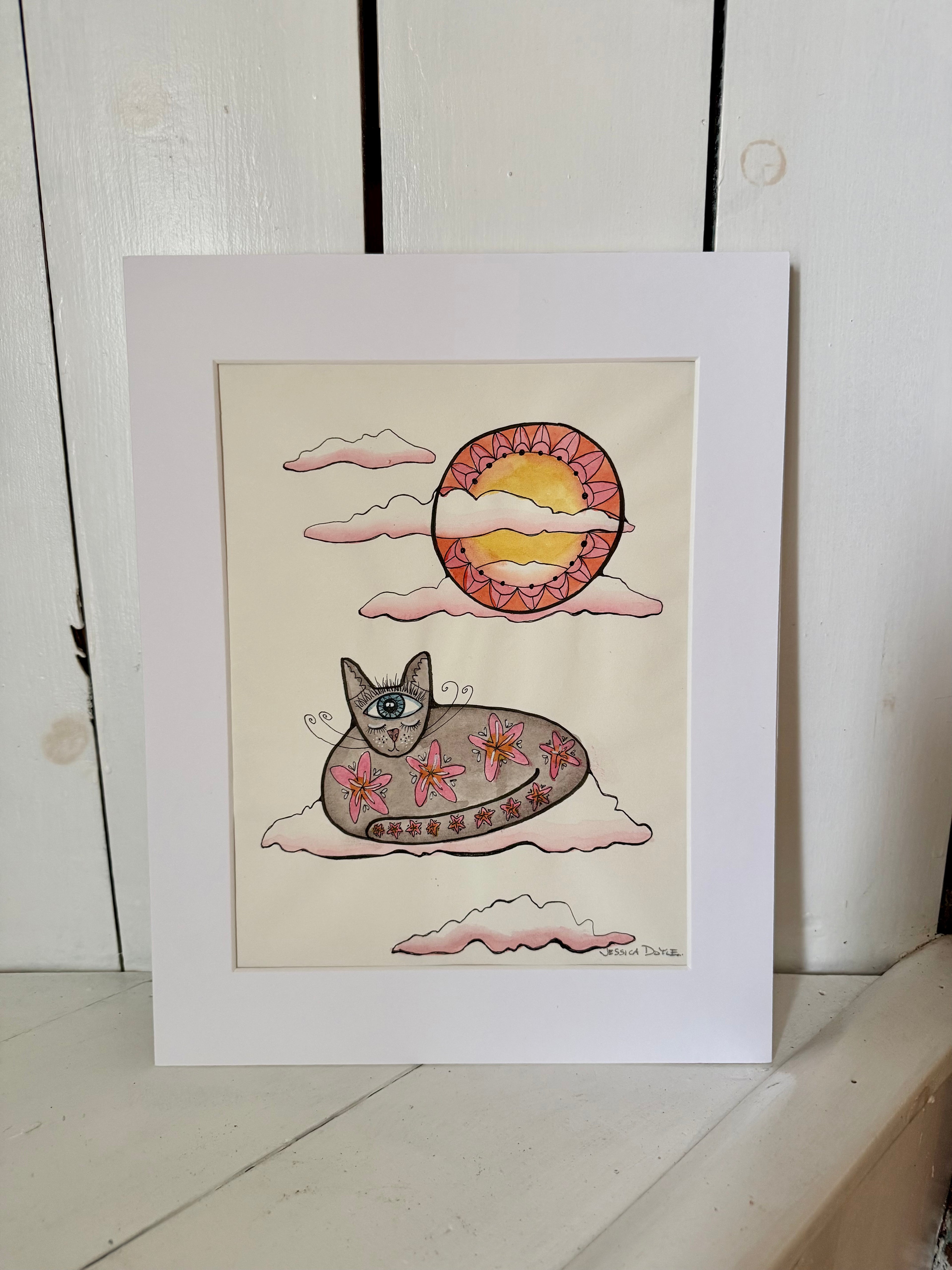 Cat Mysticism, Zen Kitty, Dreamscape at Dawn