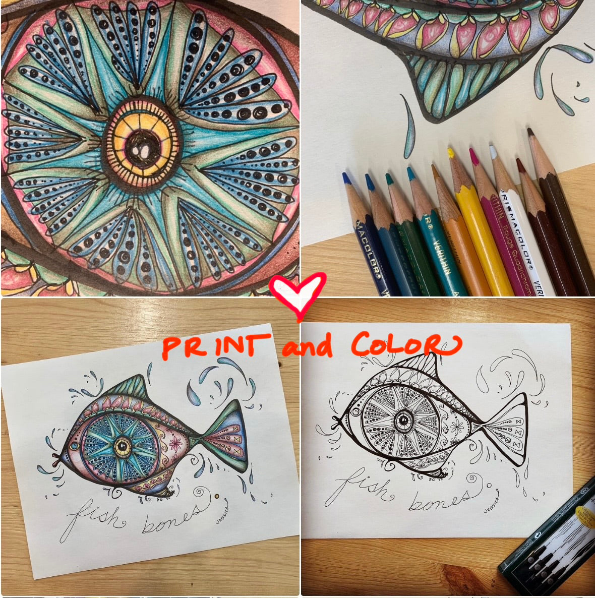 Color Oceans Ebook, Coloring Book PDF, Digital Download