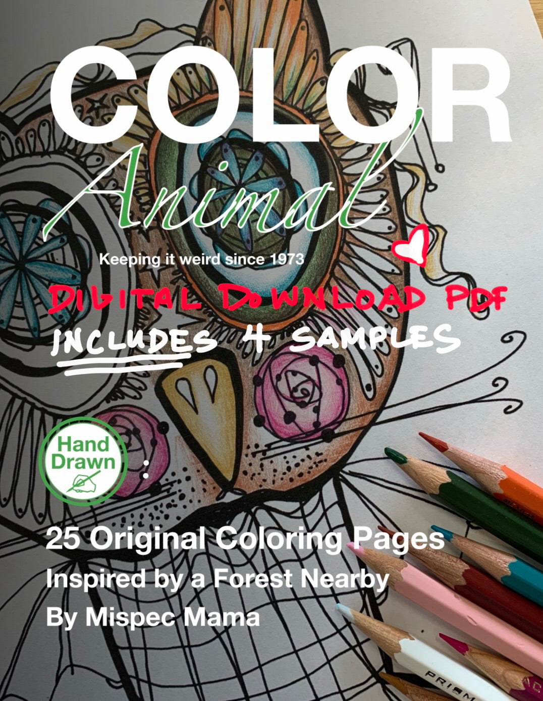 BONUS Pages, Color Animal Ebook, PDF Coloring Pages, Digital Download