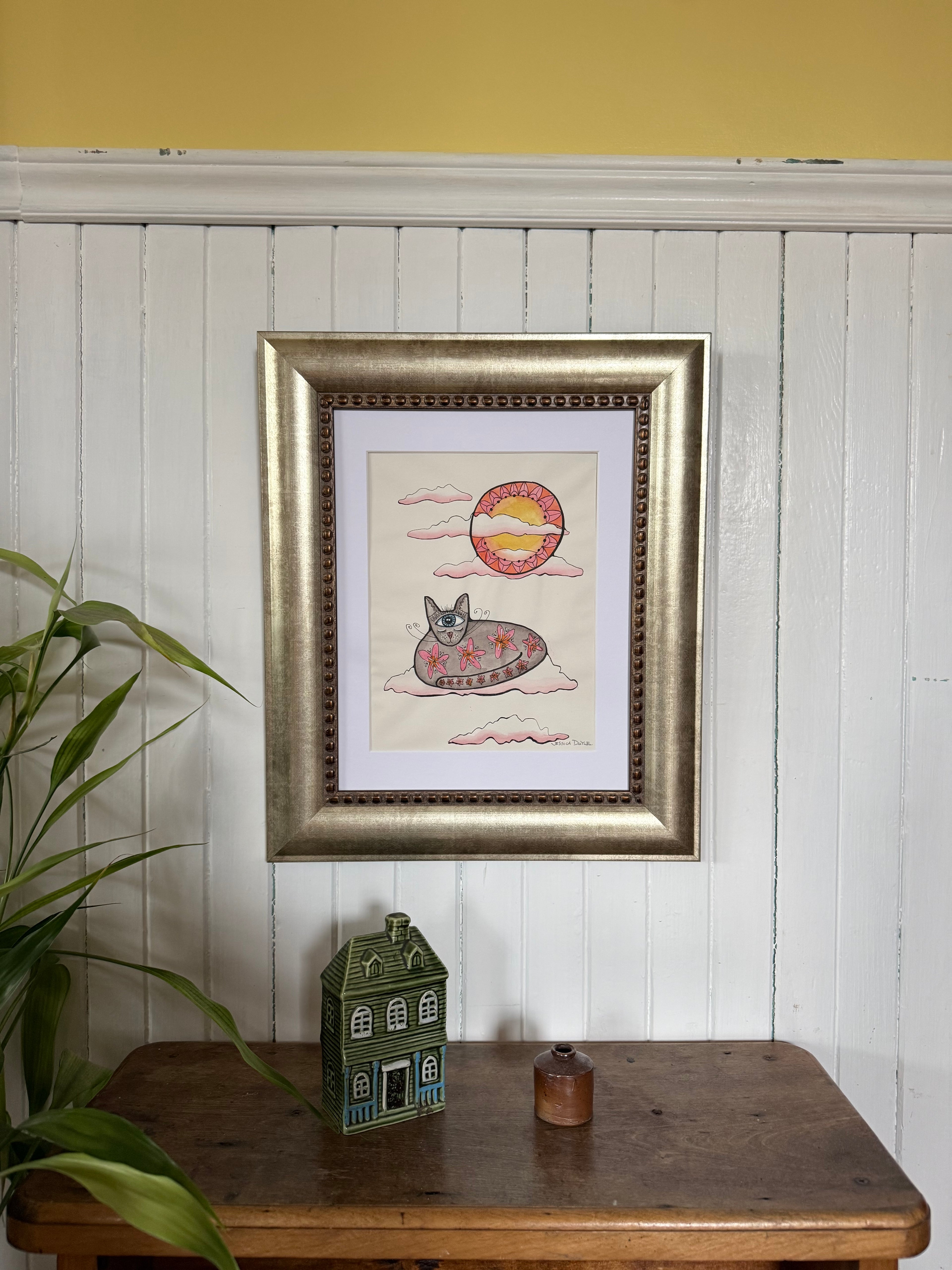 Cat Mysticism, Zen Kitty, Dreamscape at Dawn