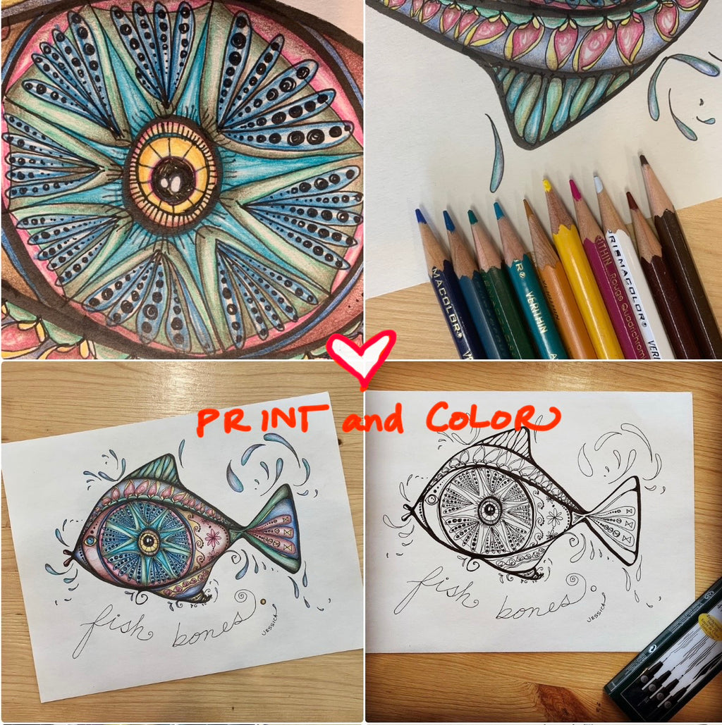 BONUS Pages, Color Oceans Ebook, PDF Coloring Pages, Digital Download